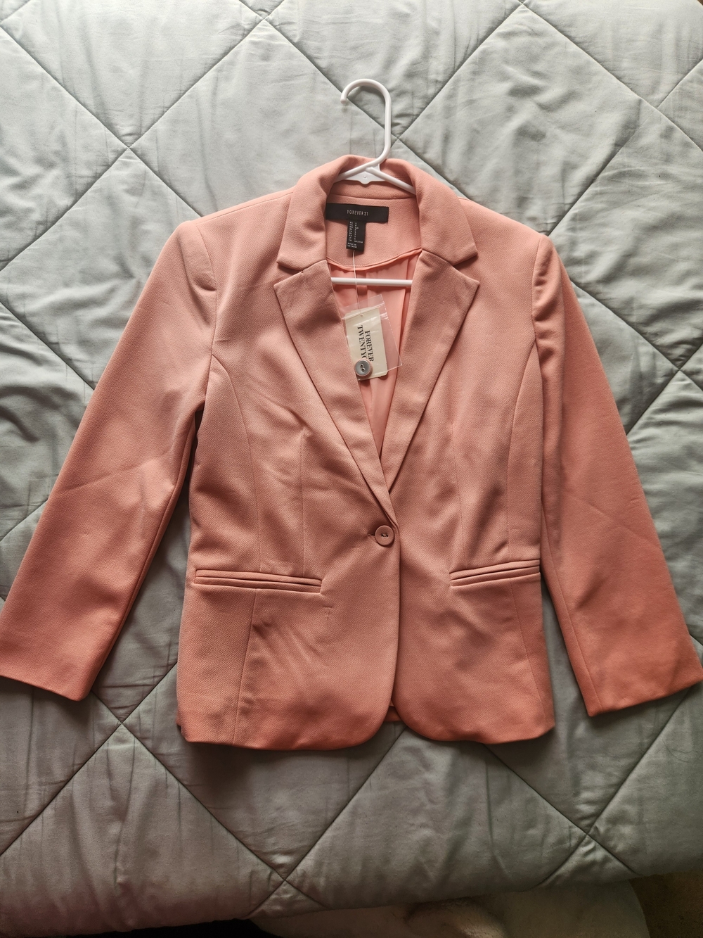 Forever 21 Women's Peach Pink Blazer